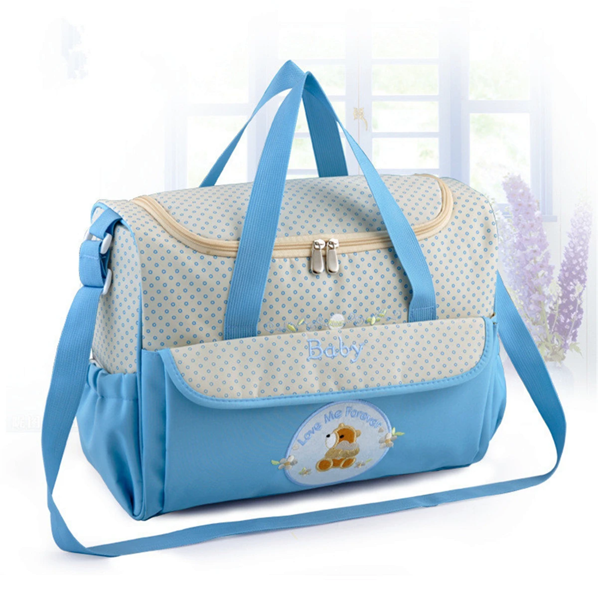 Sac à bandoulière léger, grande capacité, tendance, imperméable, à motif ours de dessin animé – Image 4