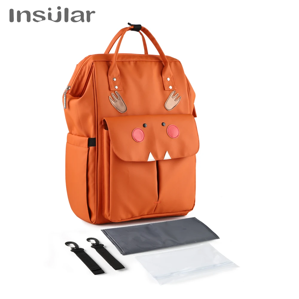 Sac à dos imperméable à langer avec motif cartoon et de grand volume – Image 6