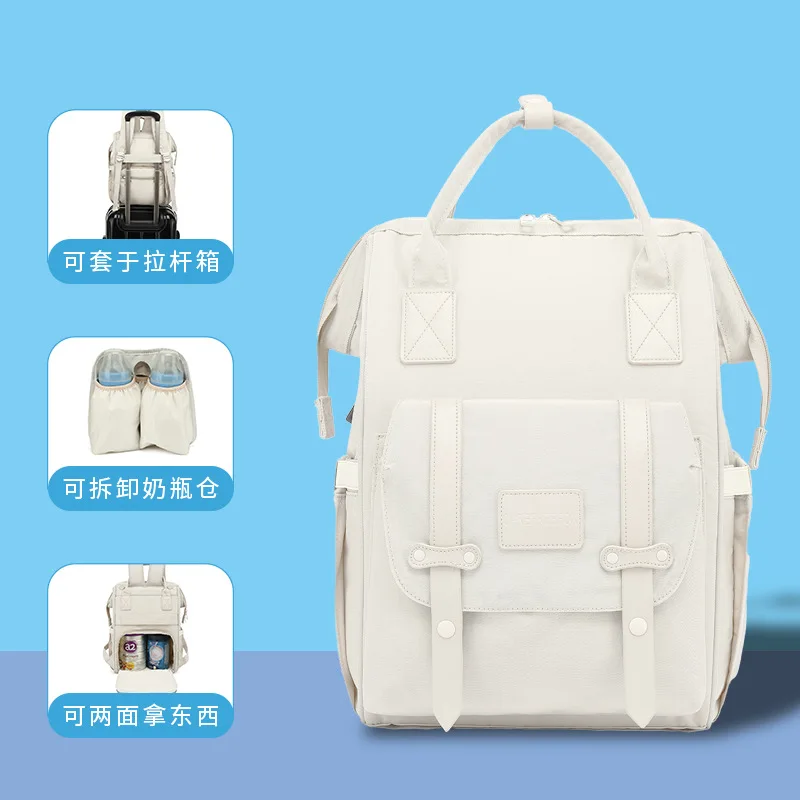 Sac à langer à dos hypersolide, de maternité, grande capacité, imperméable avec supports pour poussette – Image 2