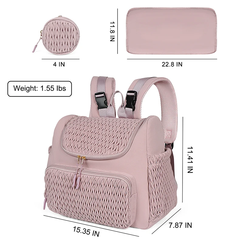 Sac à dos pour maman de grande capacité, à accrocher à la poussette. – Image 6