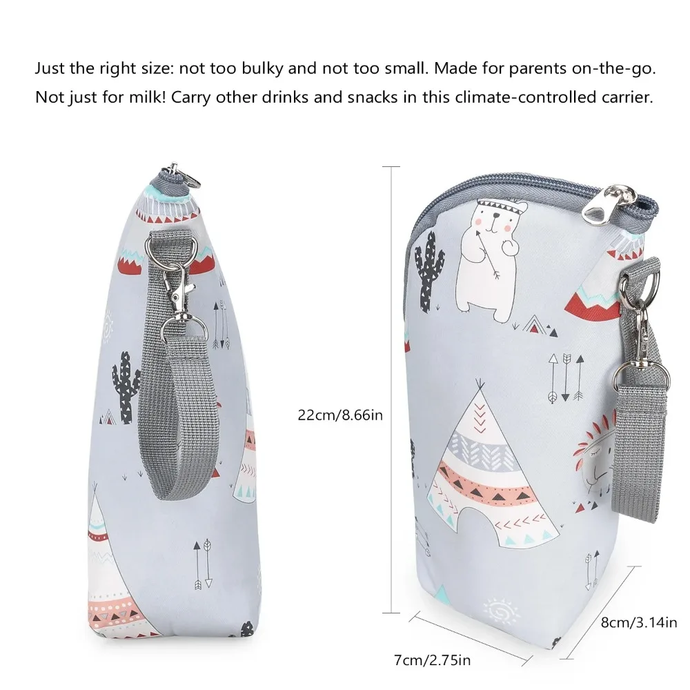 Sac isotherme de voyage pour biberons, avec isolation en aluminium – Image 4