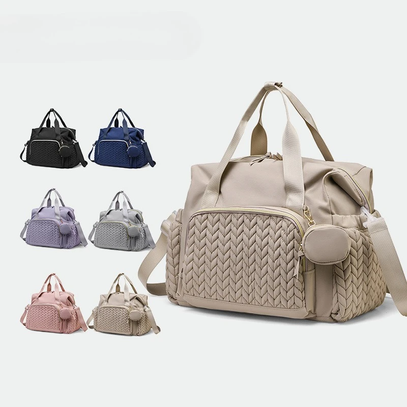 Sac à langer à main de grande capacité, à suspendre pour poussette, multifonctionnel et tendance