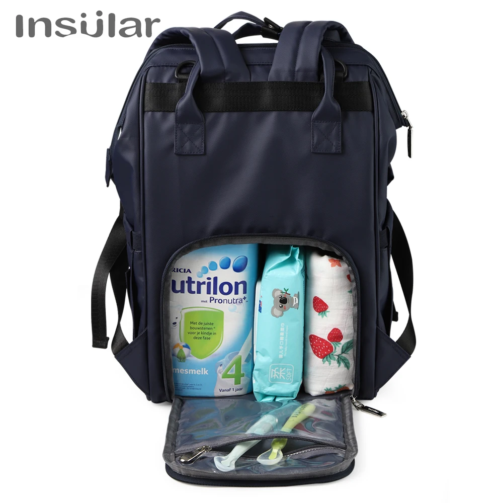Sac à dos imperméable à langer avec motif cartoon et de grand volume – Image 4