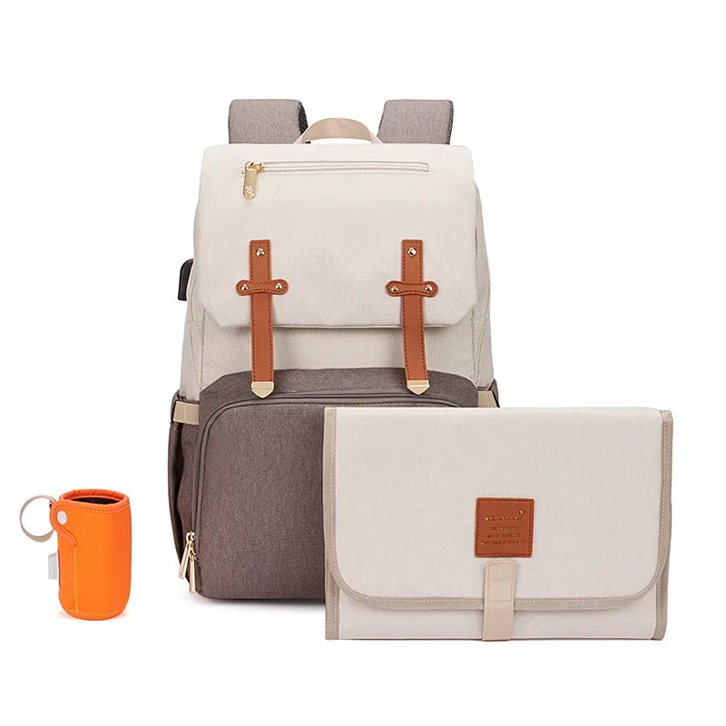 Sac à dos, organiseur de couches avec poche isotherme pour biberons – Image 4