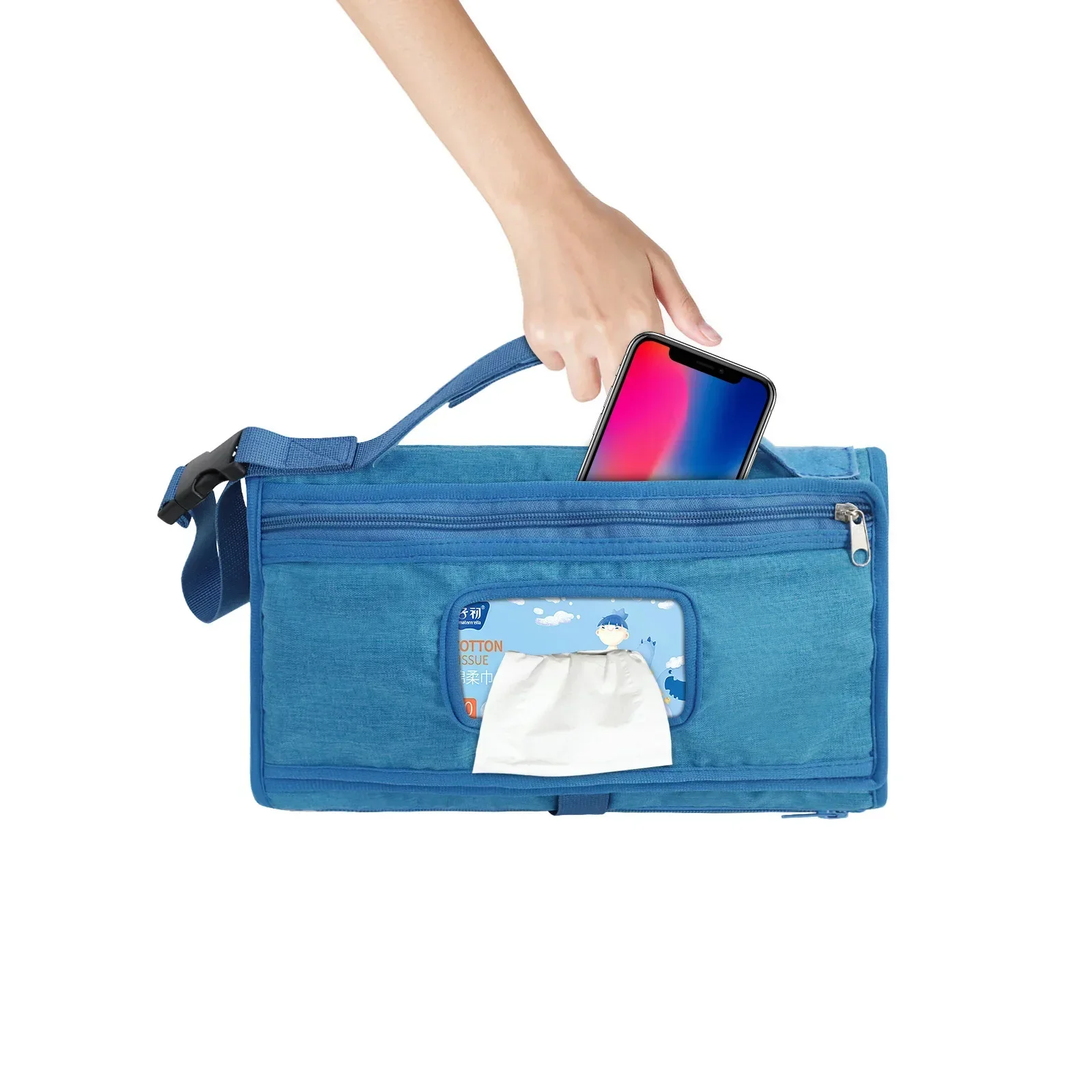 Tapis à langer portable pour bébé avec poche, Kit de table à langer de voyage – Image 5