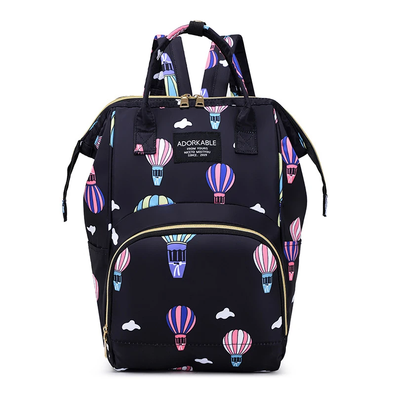 Sac à dos a langer imprimé de dessins animés léger et pratique, isotherme pour biberons