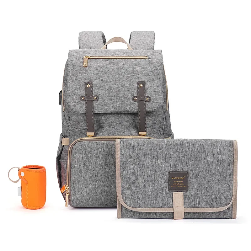 Sac à dos, organiseur de couches avec poche isotherme pour biberons