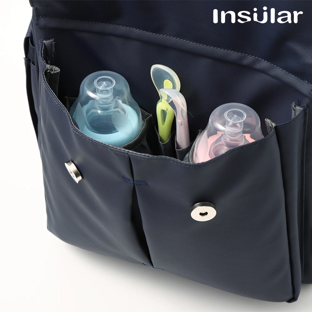 Sac à dos imperméable à langer avec motif cartoon et de grand volume – Image 2