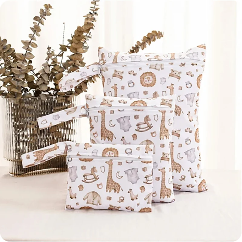 Lot de 3 pochettes a langer étanches, portable, de rangement pour couches et lingettes – Image 6