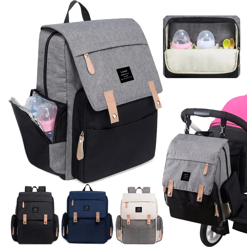 Sacs à langer de grande capacité avec matelas à langer, sacs pratiques pour l'allaitement – Image 3