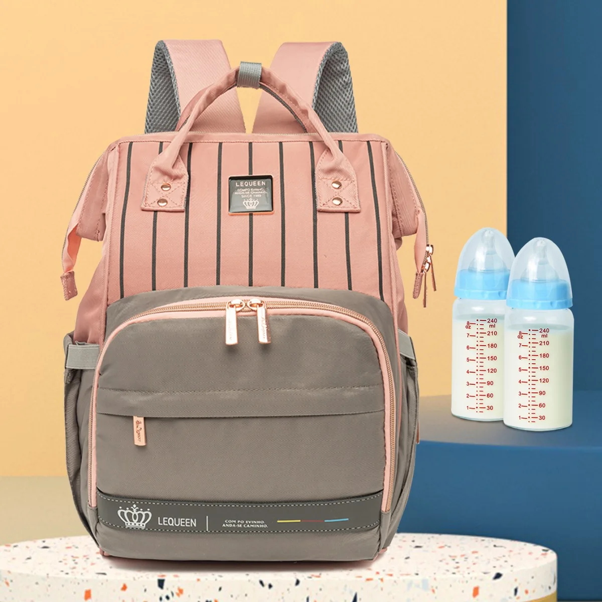 Sacs à langer a dos multifonctions pour maman, imperméable, grande capacité et hyper résistant – Image 5