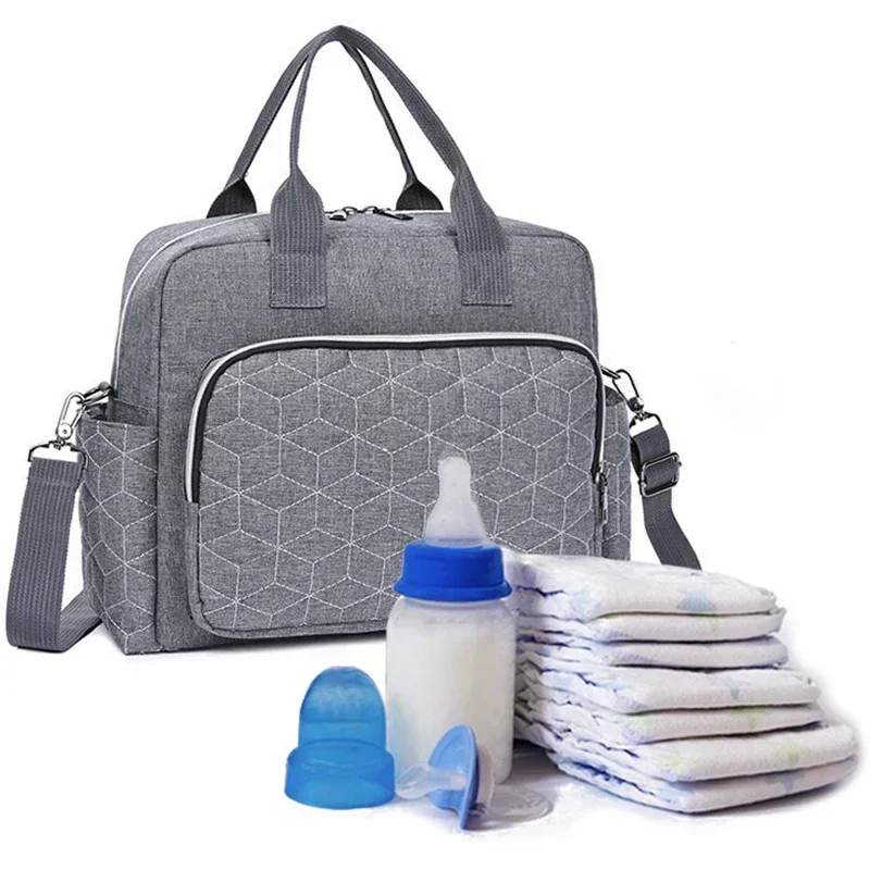 Sac à langer imperméable et multifonction pour couches, de maternité, à bandoulière compatible avec poussette
