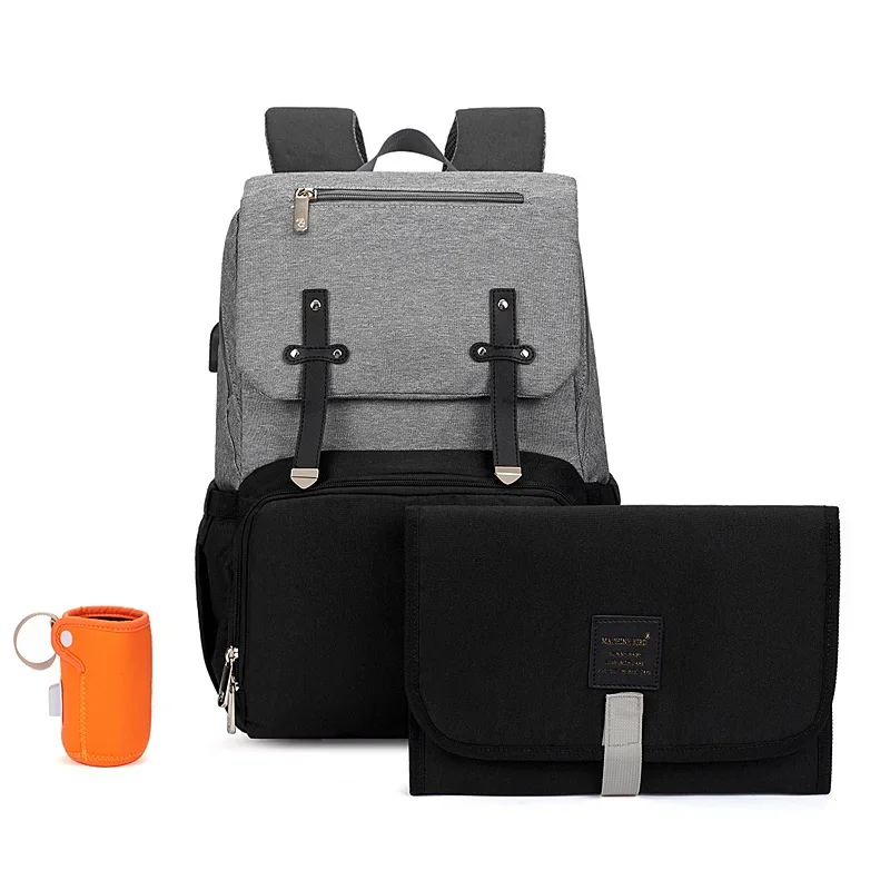 Sac à dos, organiseur de couches avec poche isotherme pour biberons – Image 5