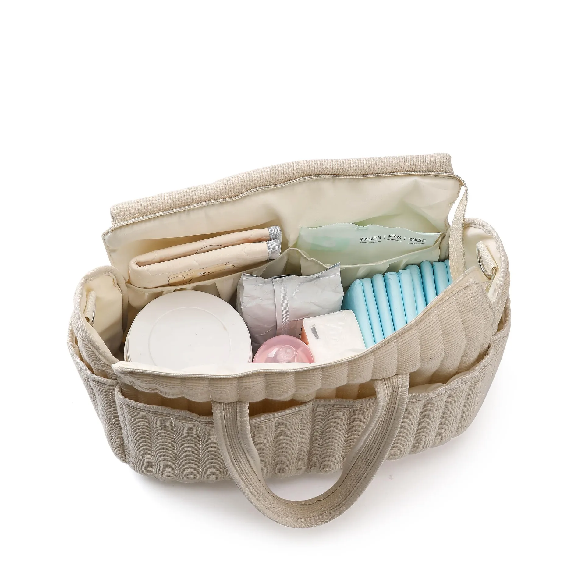 Sac à langer robuste et tendance, multifonctionnel imperméable, grand et élégant – Image 3