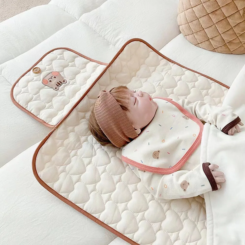 Tapis de change pliable et portable imperméable pour bébé. – Image 4