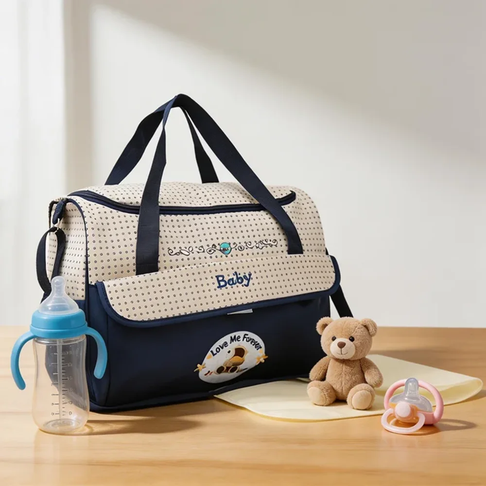 Sac à bandoulière léger, grande capacité, tendance, imperméable, à motif ours de dessin animé – Image 2