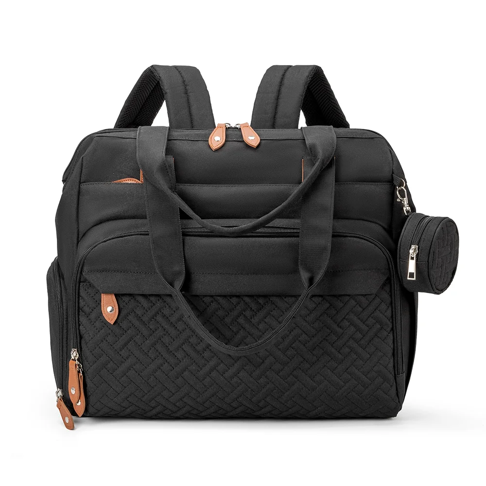 Grands sacs à dos pour maman et papa, sacs à langer pour bébé avec pochette à tétines, pour les affaires de bébé – Image 3
