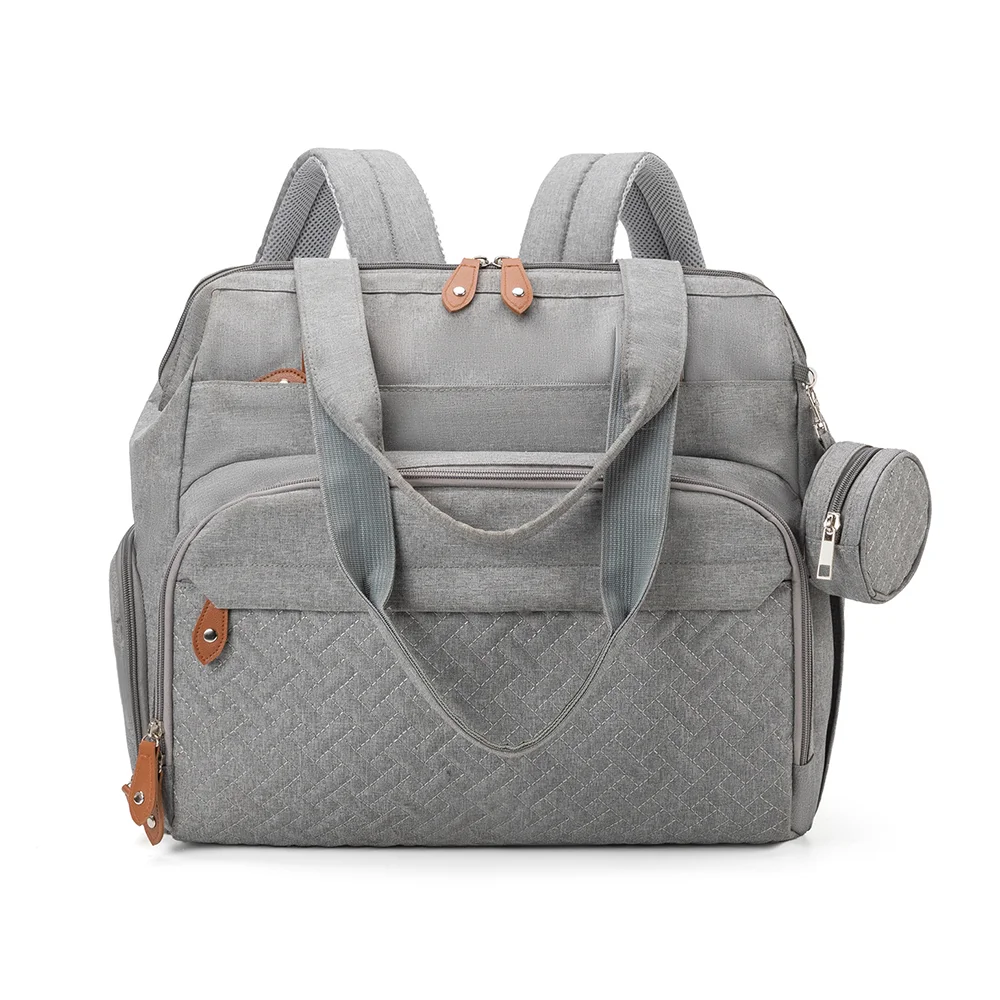 Grands sacs à dos pour maman et papa, sacs à langer pour bébé avec pochette à tétines, pour les affaires de bébé – Image 4