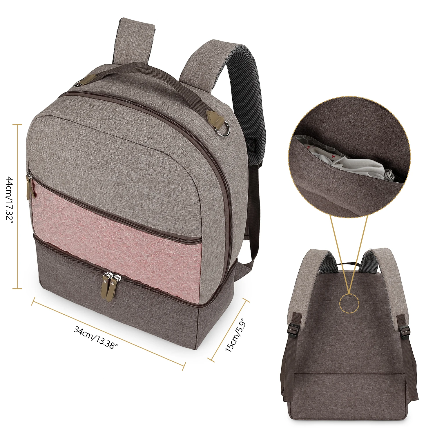 Sac à dos isotherme et de rangement pour bébé et maman – Image 4