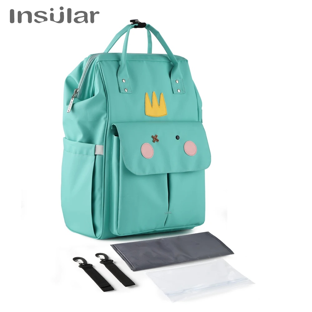 Sac à dos imperméable à langer avec motif cartoon et de grand volume – Image 8
