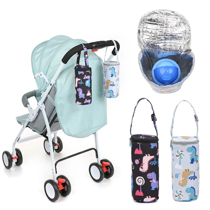 Chauffe-biberon isotherme sécuritaire pour bébé, avec solide accroche pour poussette