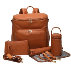 Sac à dos en simili cuir grand avec accessoires