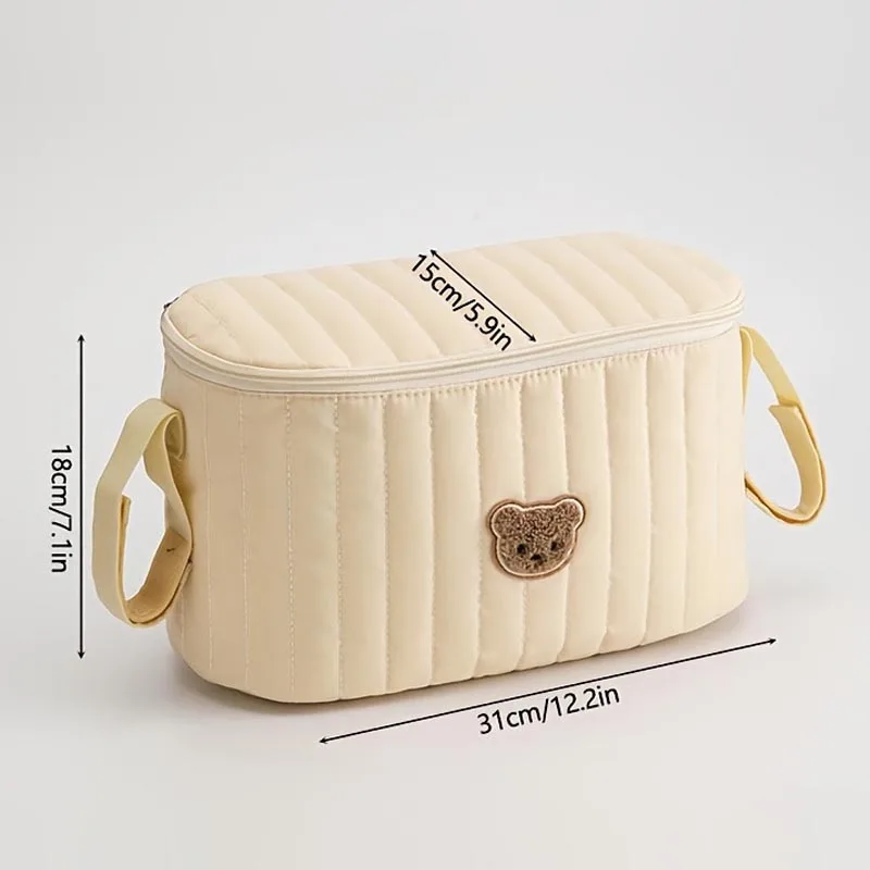 Sac à langer portable multifonctionnel en forme d'ourson, de rangement souples pour la maternité, organiseur de couches pour bébé – Image 3