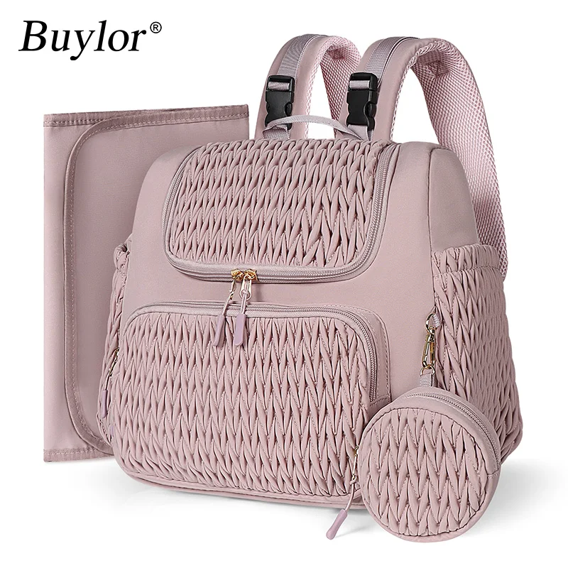 Sac à dos pour maman de grande capacité, à accrocher à la poussette.