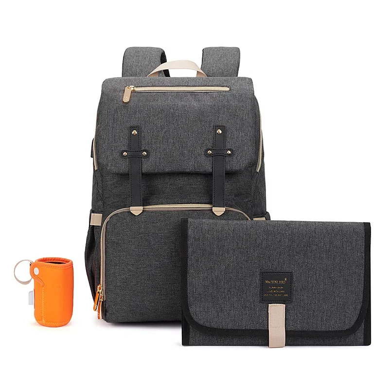 Sac à dos, organiseur de couches avec poche isotherme pour biberons – Image 3