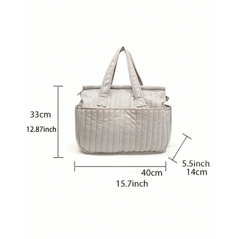 Sac à langer robuste et tendance, multifonctionnel imperméable, grand et élégant – Image 5