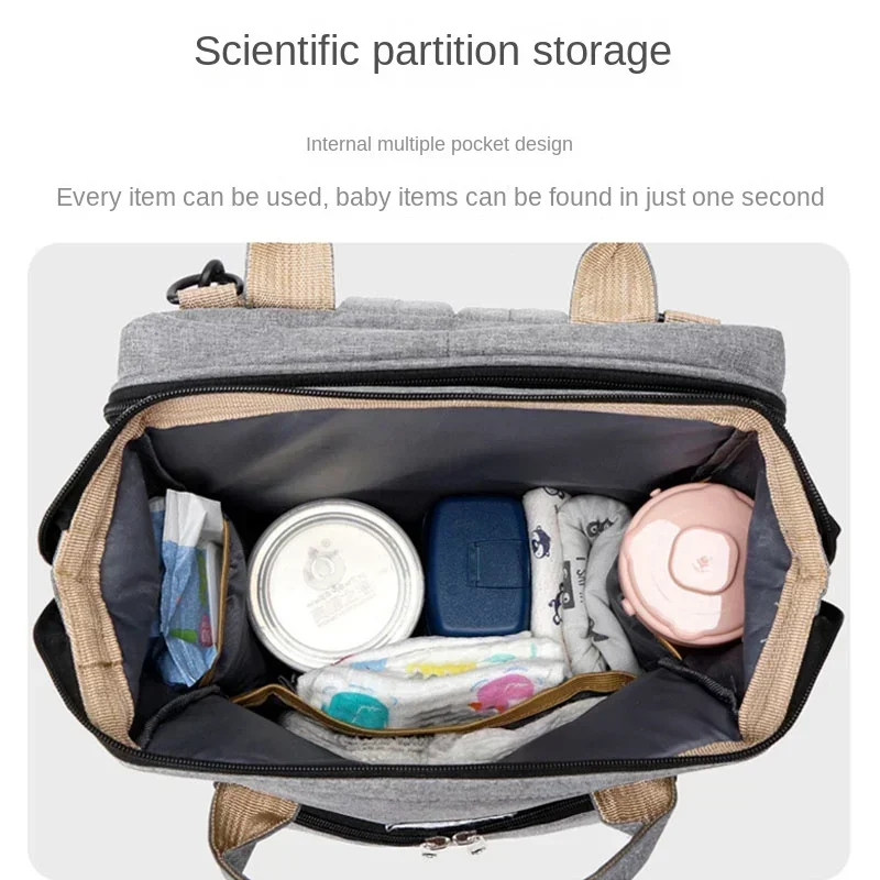 Sacs à dos avec matelas à langer, lit de bébé, de grande capacité pour couches et biberons, pratiques pour l'allaitement – Image 3