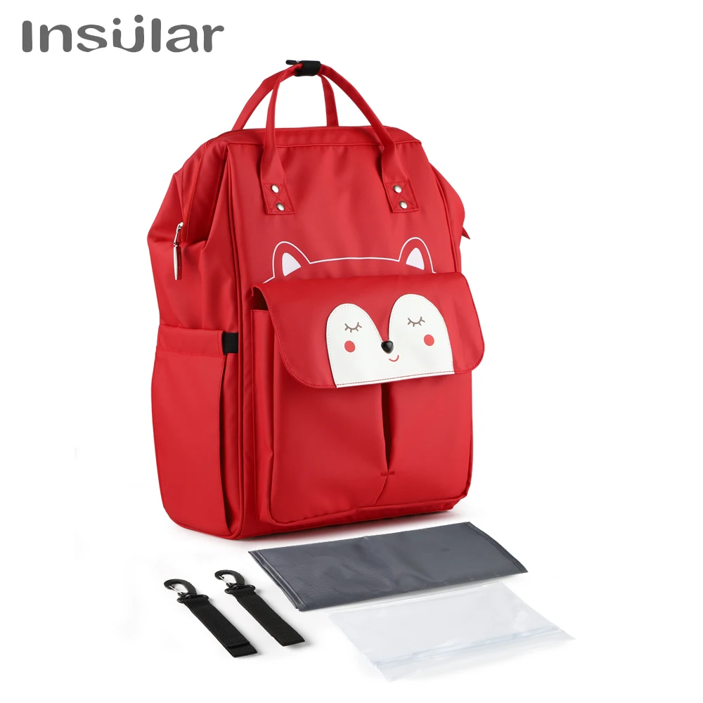 Sac à dos imperméable à langer avec motif cartoon et de grand volume – Image 9