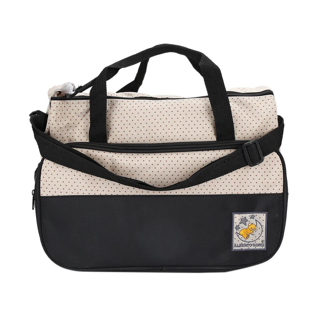 Sac à couches bandoulière réglable 5 compartiments avec poignées, multifonction de grande capacité – Image 5
