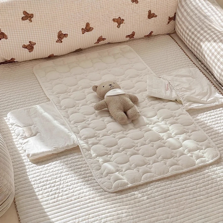 Tapis de change pour bébé pliable, imperméable, portable te durable. – Image 2