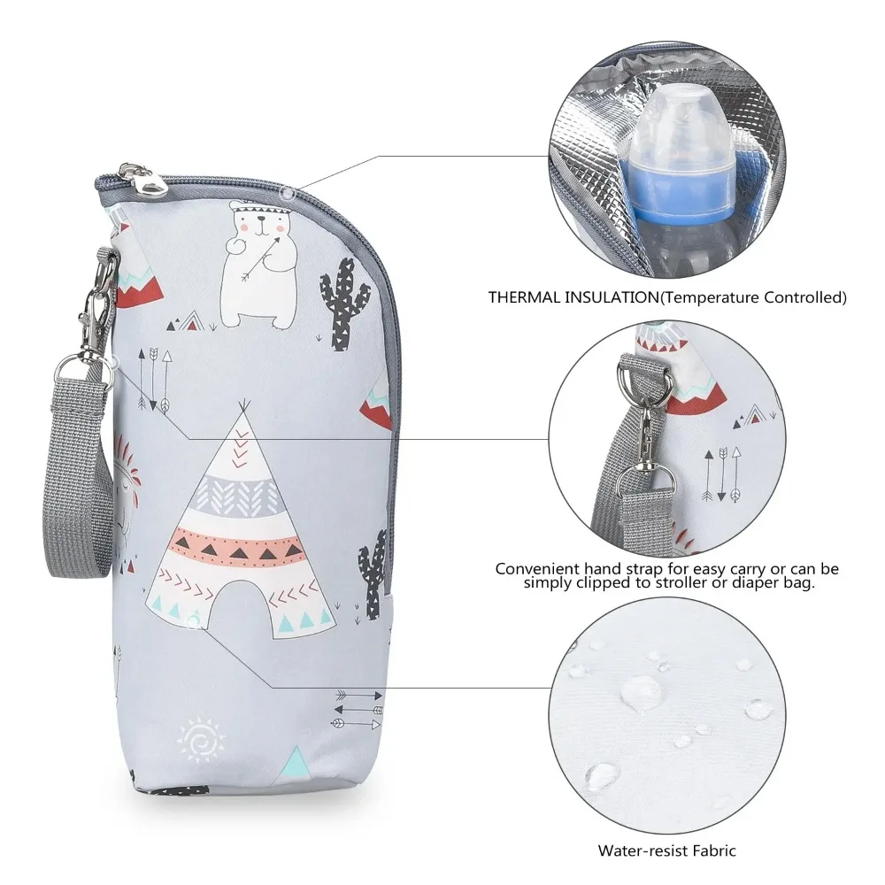 Sac isotherme de voyage pour biberons, avec isolation en aluminium – Image 2