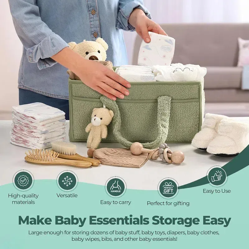 Rangement pour couches de bébé, empileurs et bacs à couches en peluche – Image 2
