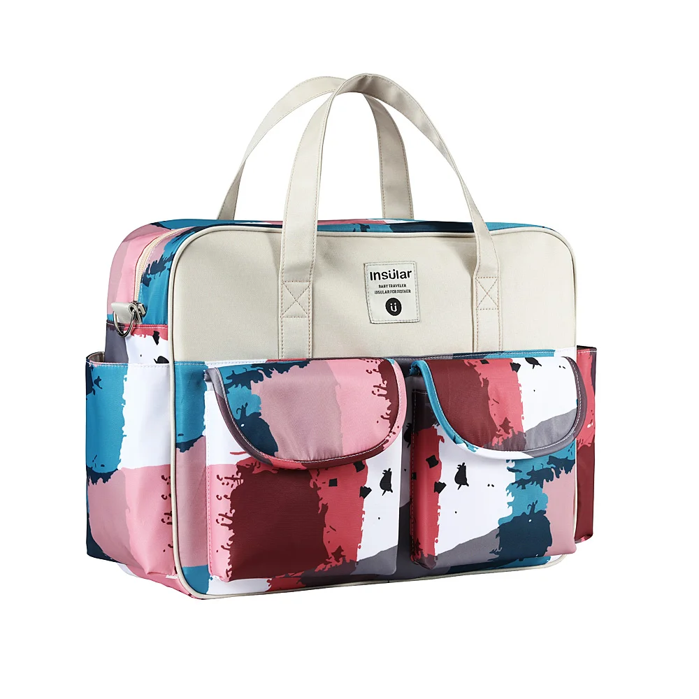 Sacs à langer à bandoulière, grande capacité, imperméable, portable pour poussette, pour les soins du bébé – Image 2