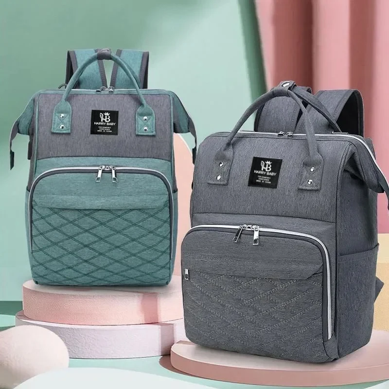 Sacs à langer, à suspendre à la poussette, sacs à dos à langer de grande capacité avec matelas à langer – Image 6