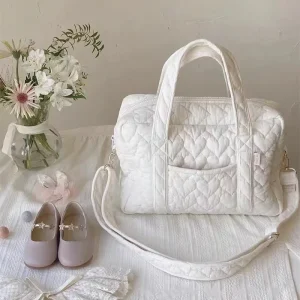Sac de rangement en coton matelassé à main tendance et multifonctionnel, léger
