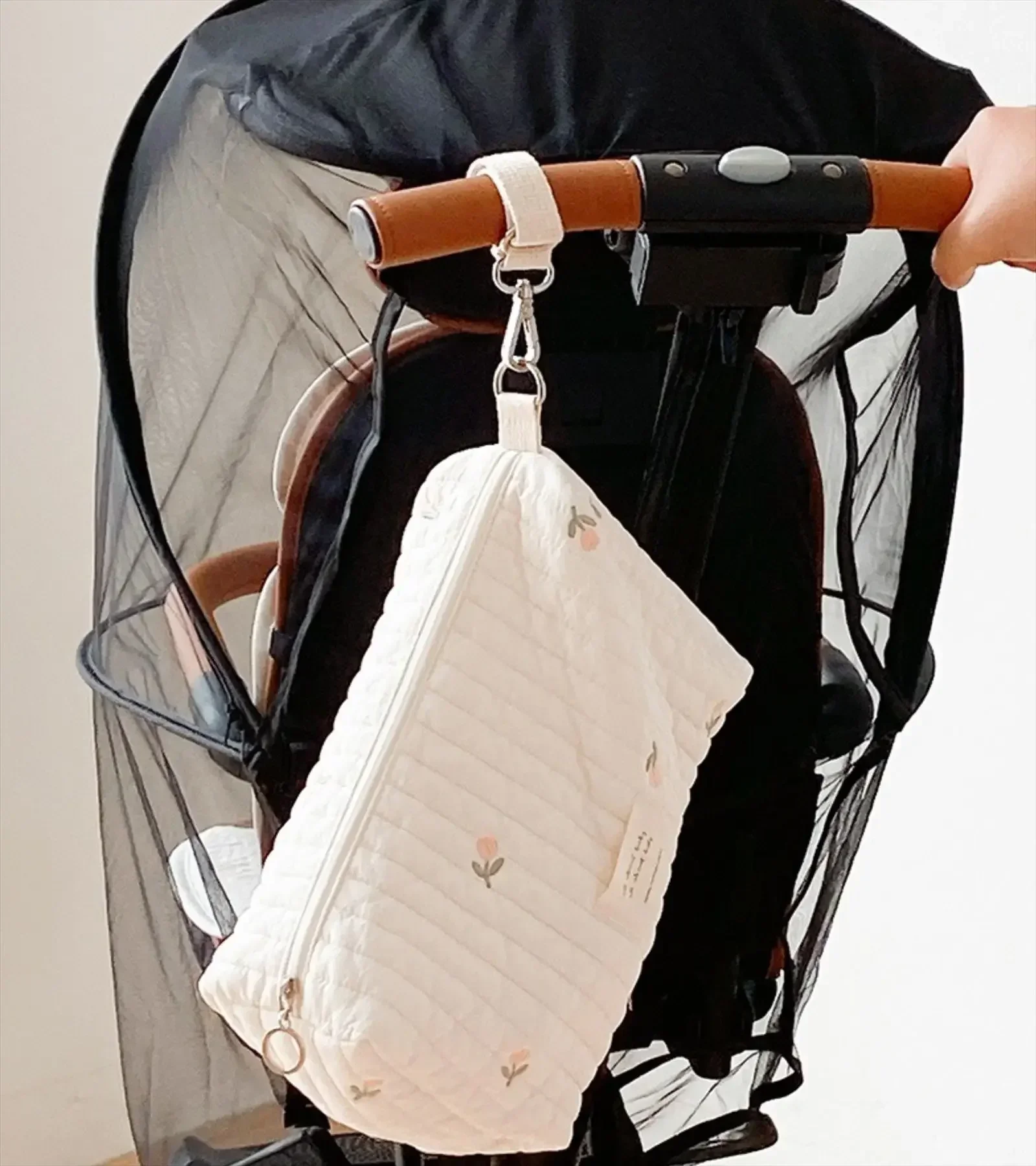 pochette à couches matelassé, organiseur, brodés pour bébés – Image 8