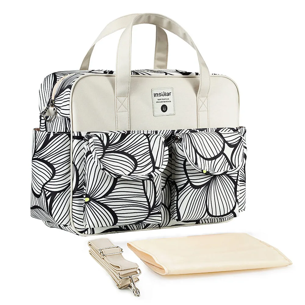 Sac à langer imperméable de grande capacité à bandoulière, multifonctionnel pour la maternité, sac pour poussette – Image 2