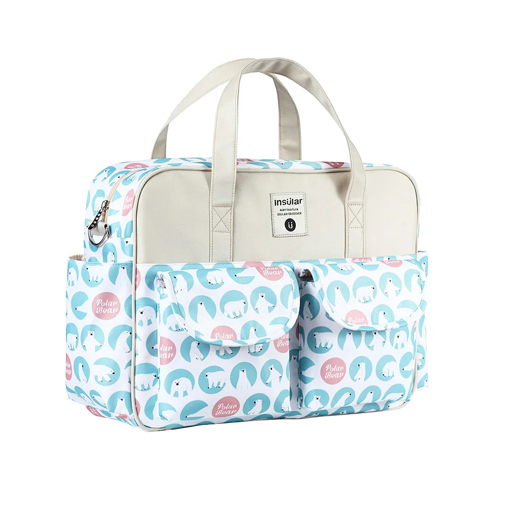 Sacs à langer à bandoulière, grande capacité, imperméable, portable pour poussette, pour les soins du bébé – Image 5