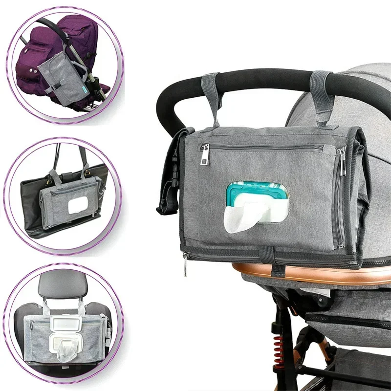 Tapis à langer portable pour bébé avec poche, Kit de table à langer de voyage – Image 2