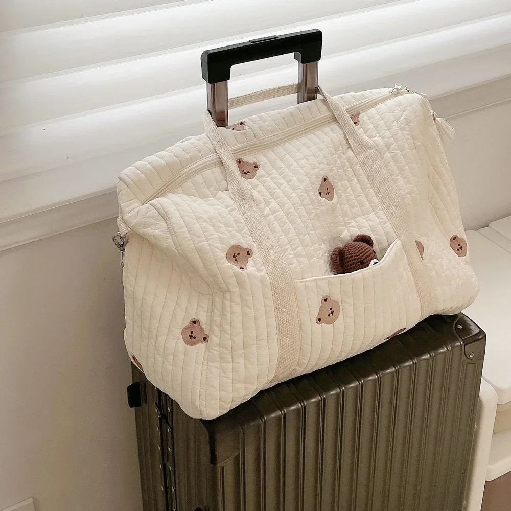 Grand sac de maman pour rangement des couches, sac de voyage multifonctionnel – Image 6