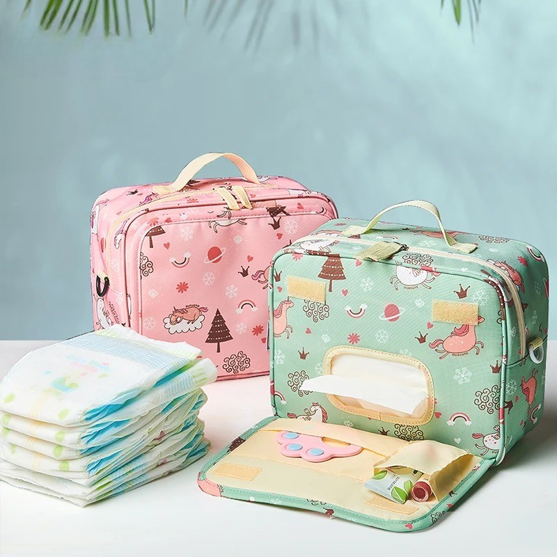 Sacs de maternité pour couches, imprimés tendance, compartiments pour le sec et l'humide, 2 tailles disponibles