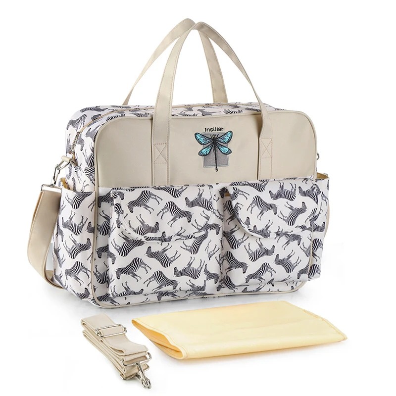 Sac à langer imperméable de grande capacité à bandoulière, multifonctionnel pour la maternité, sac pour poussette – Image 3