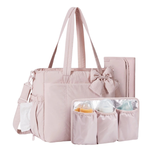 Sac organiseur pour poussette avec espace à langer.