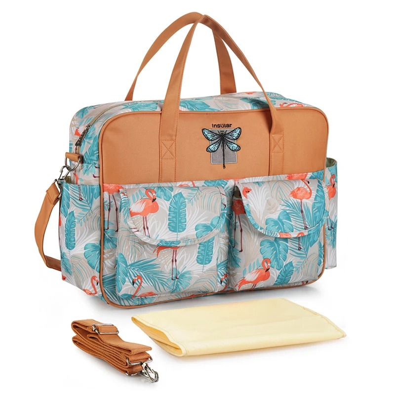 Sac à langer imperméable de grande capacité à bandoulière, multifonctionnel pour la maternité, sac pour poussette – Image 6