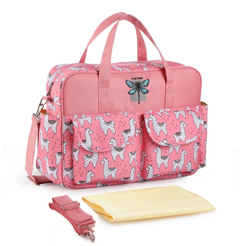 Sac à langer imperméable de grande capacité à bandoulière, multifonctionnel pour la maternité, sac pour poussette – Image 7