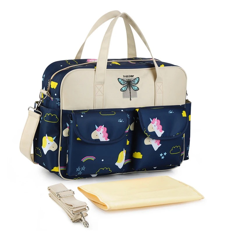 Sac à langer imperméable de grande capacité à bandoulière, multifonctionnel pour la maternité, sac pour poussette – Image 4